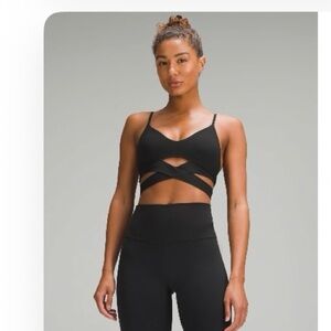 lululemon athletica Black Cross-Back Bra